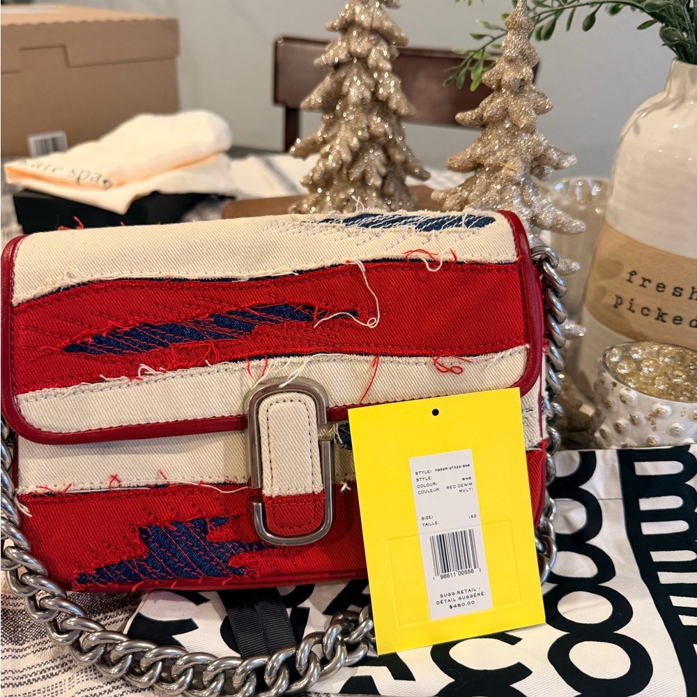 Marc Jacobs Red and Cream Crossbody Bag